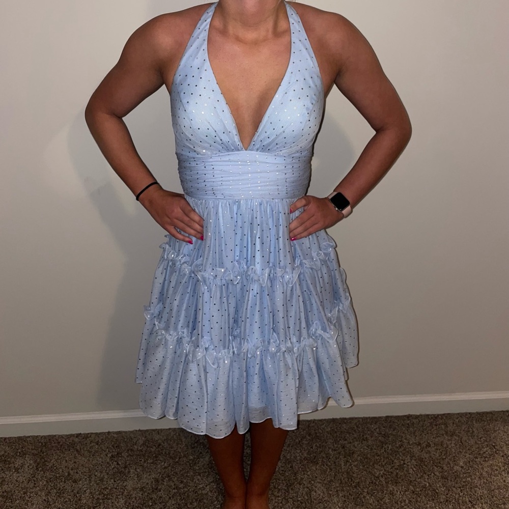 Blue Sherri Hill Dress/Homecoming/Formal